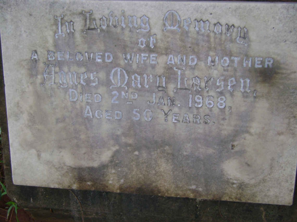 LARSEN Agnes Mary -1968