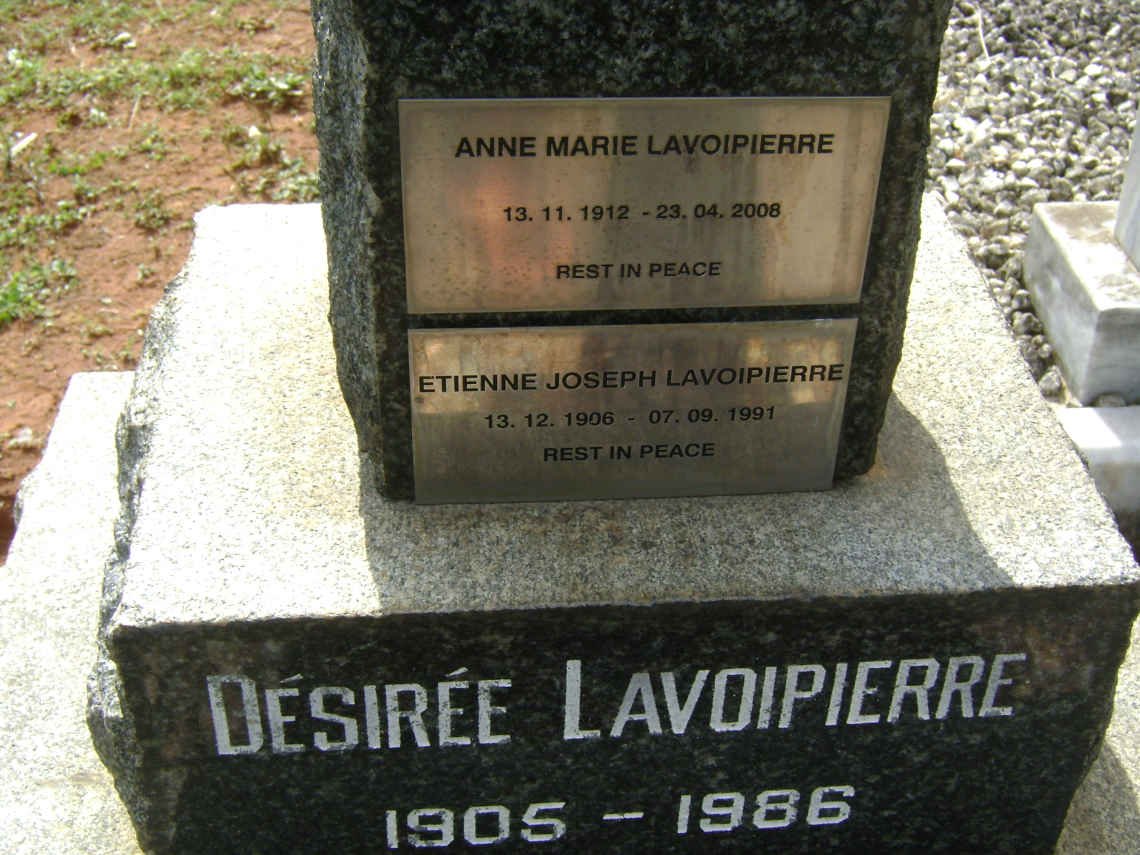 LAVOIPIERRE Joseph 1873-1942 &amp; Eveline 1872-1940 :: LAVOIPIERRE Desirée 1905-1986