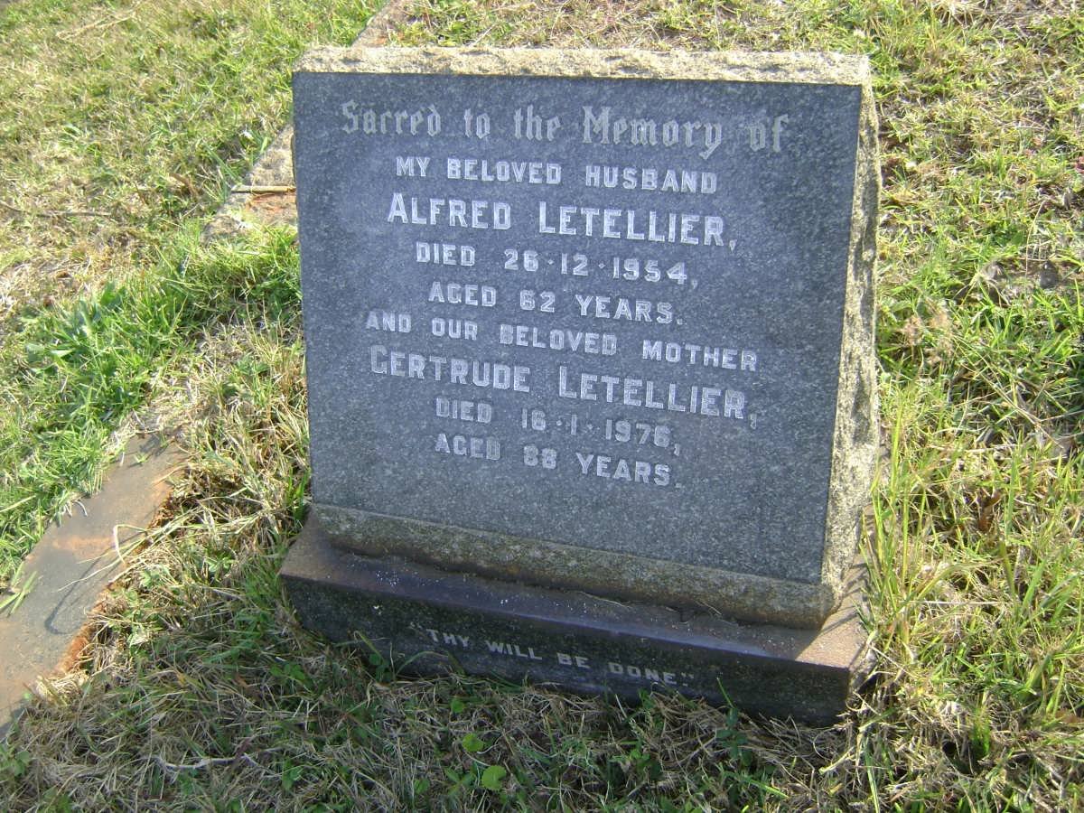 LETTELLIER Alfred -1954 &amp; Gertrude -1976
