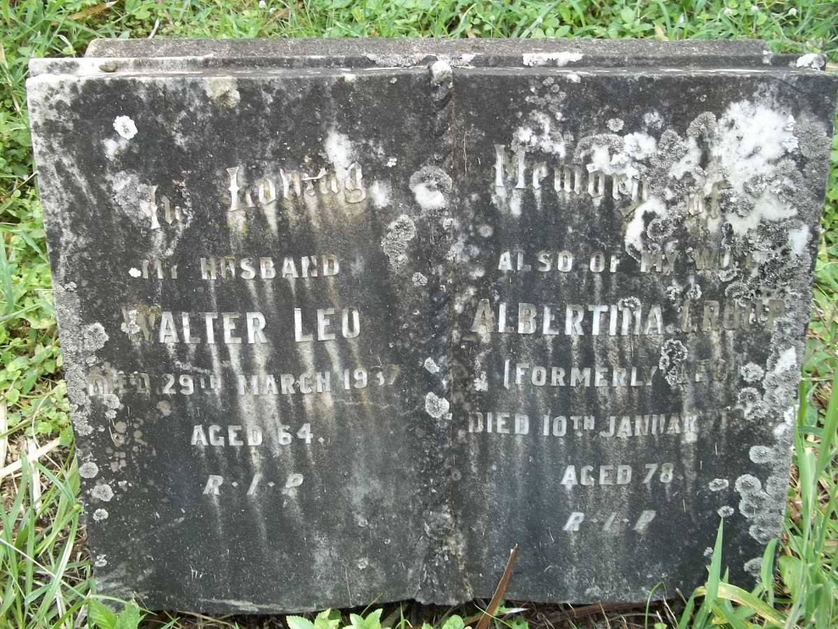 LEO Walter -1937 &amp;  Albertina GROEPE formerly LEO -1958
