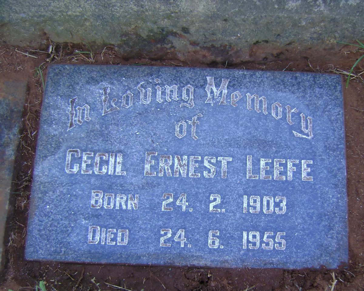 LEEFE Cecil Ernest 1903-1955