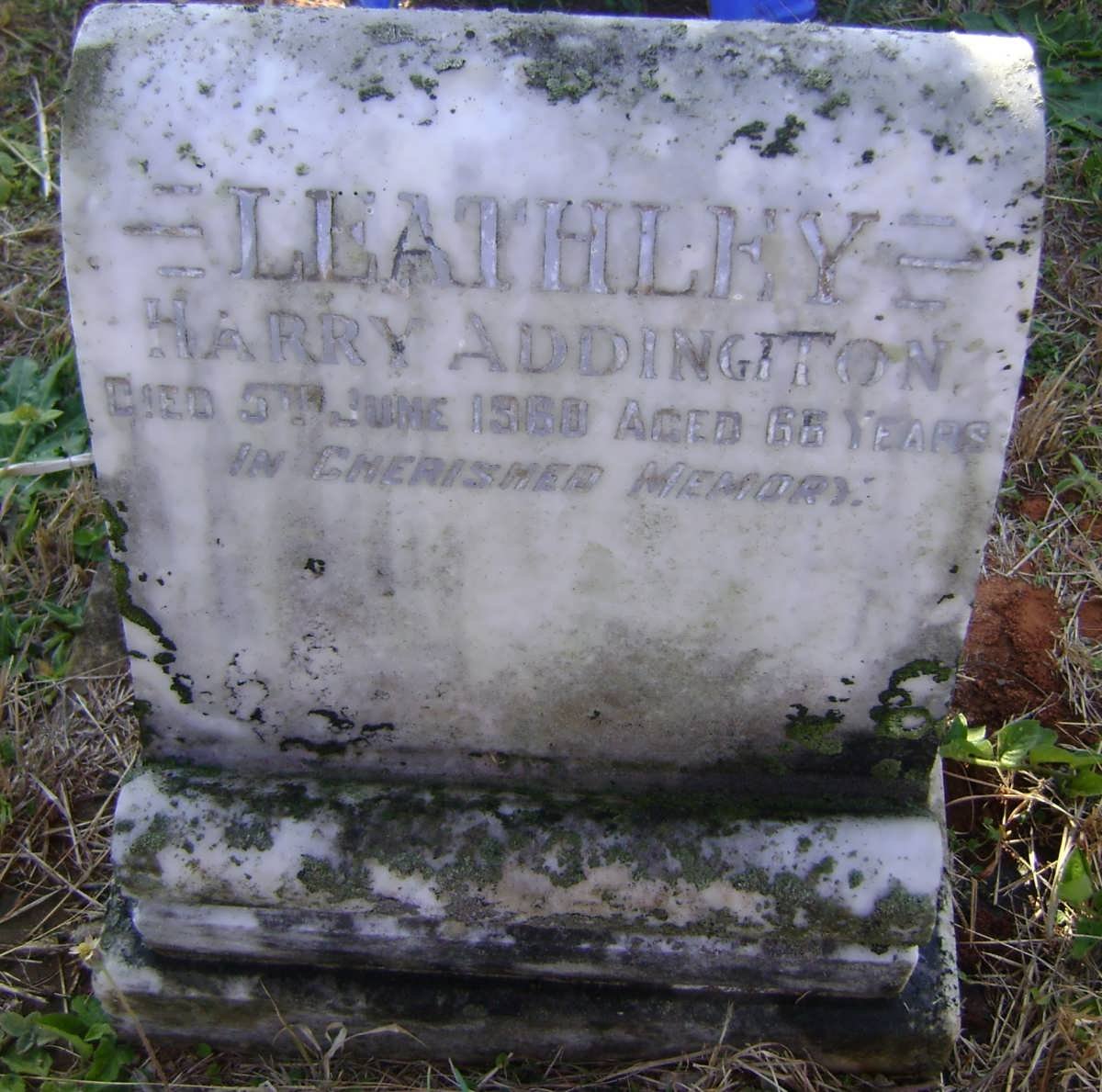 LEATHLEY Harry Addington -1968