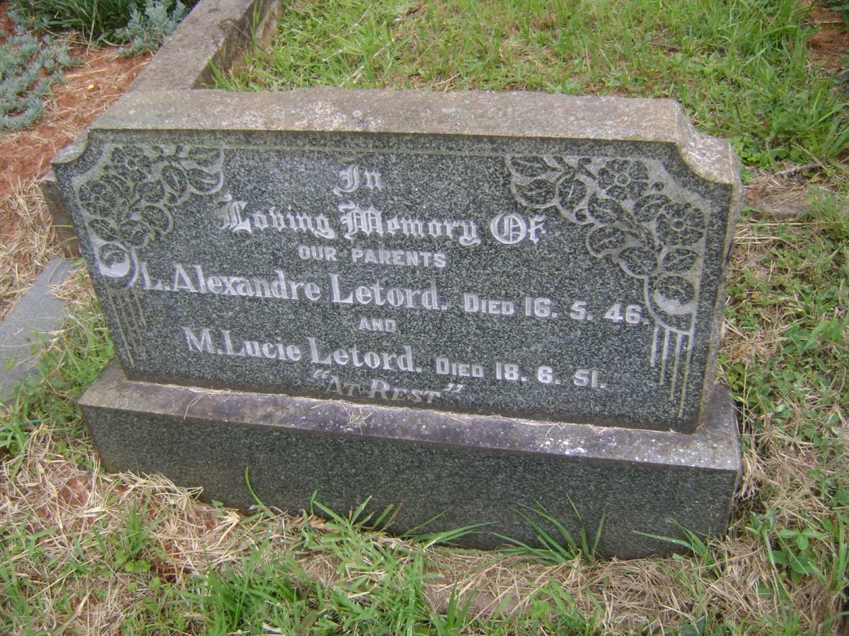 LETORD L. Alexandre -1946 &amp; M. Lucie -1951
