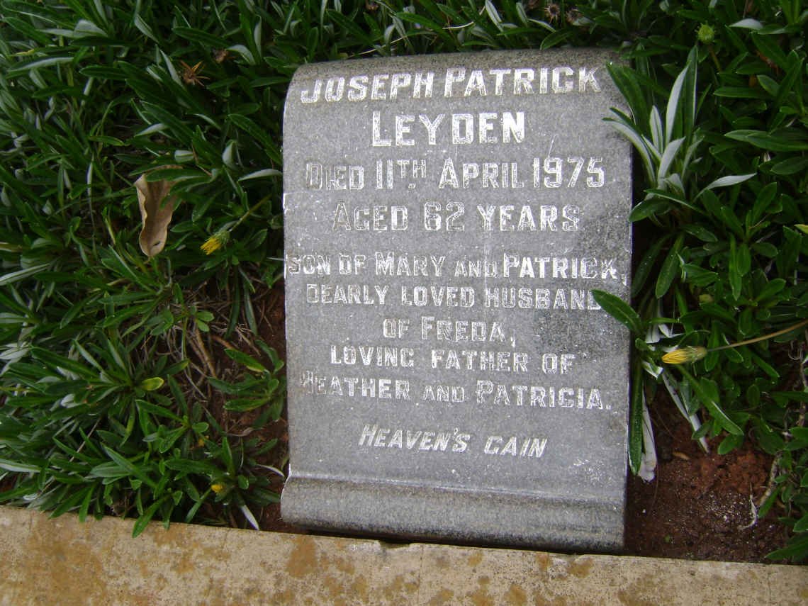 LEYDEN Joseph Patrick -1975