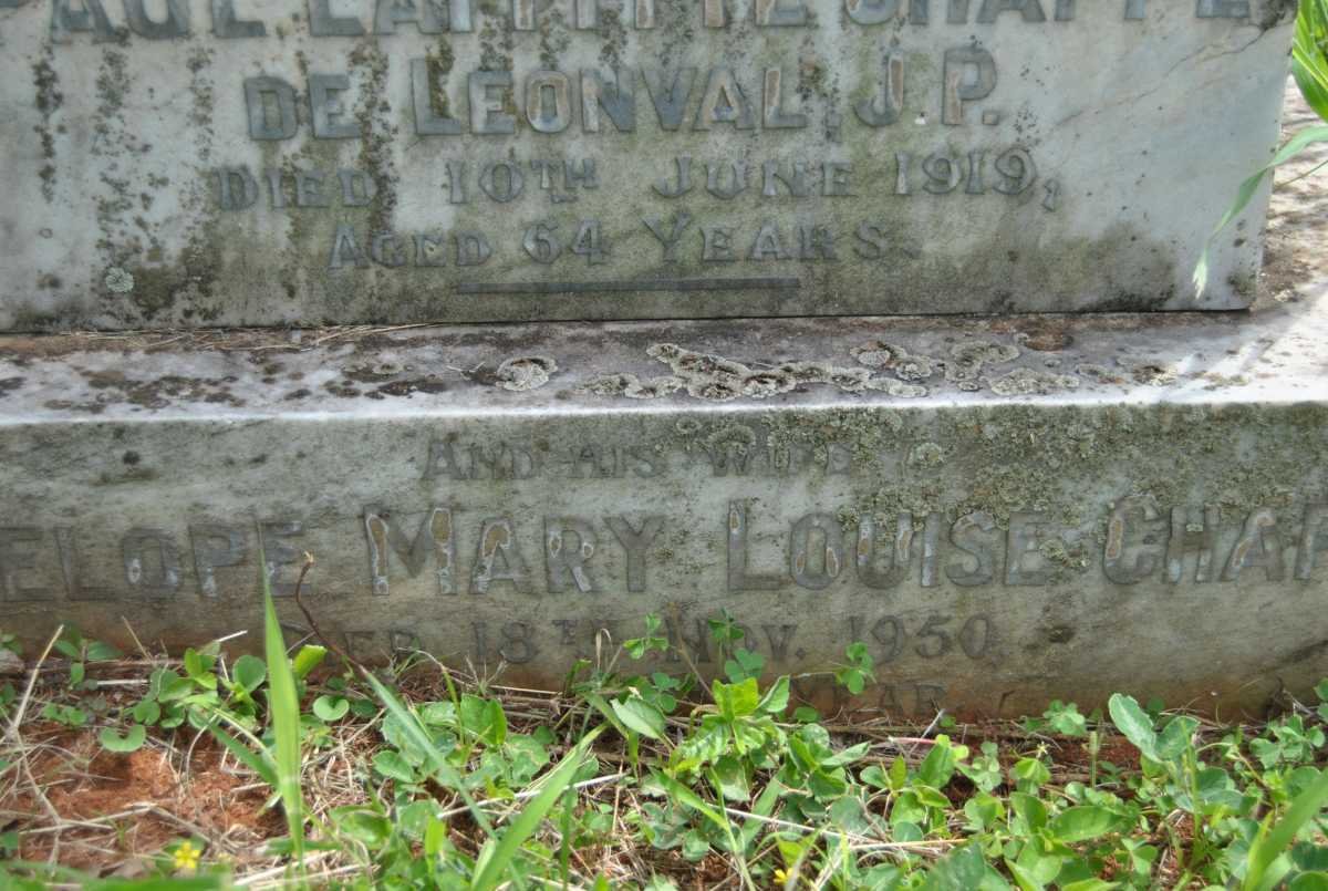 LEONVAL Penelope Mary Louise Chappe, de -1950