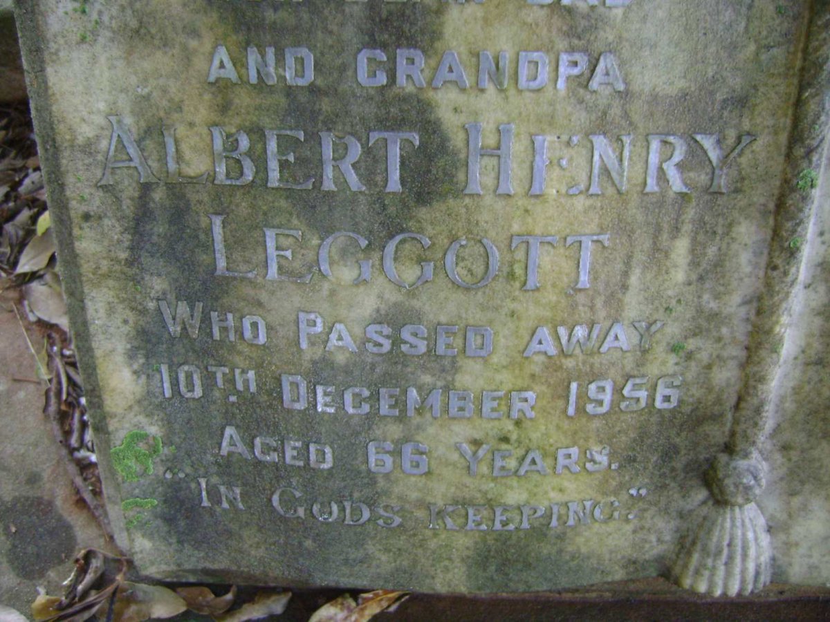 LEGGOTT Albert Henry -1956