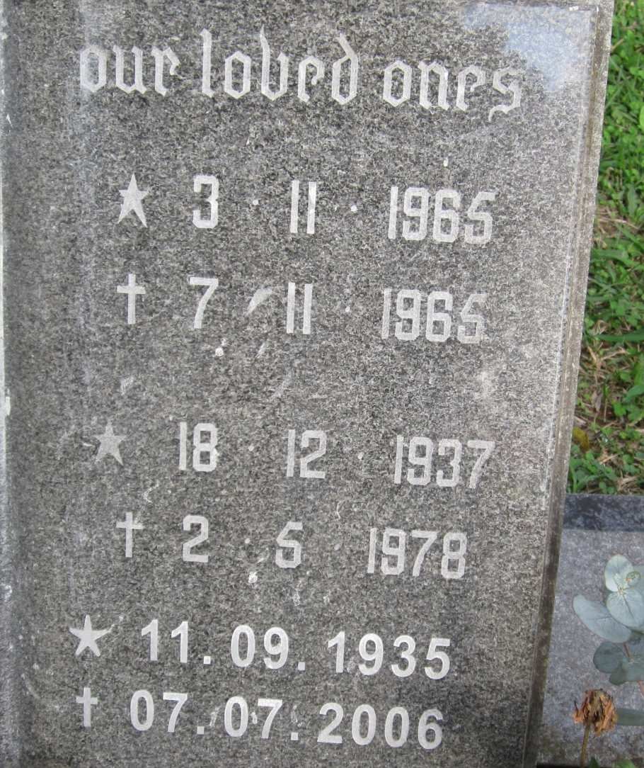 LESLIE Peter Duncan 1937-1978 &amp; Eulene Fay 1935-2006 :: LESLIE Peter Karl 1965-1965