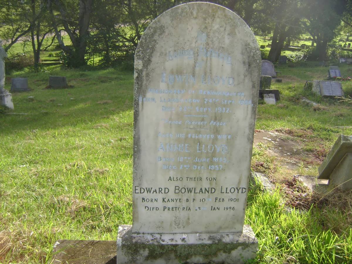 LLOYD Edwin 1856-1932 &amp; Annie 1865-1957 :: LLOYD Edward Bowland 1901-1986