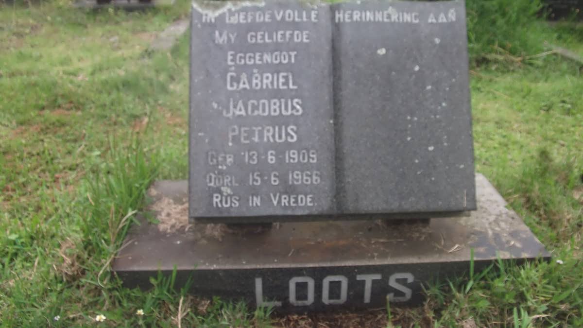 LOOTS Gabriel Jacobus Petrus 1909-1966