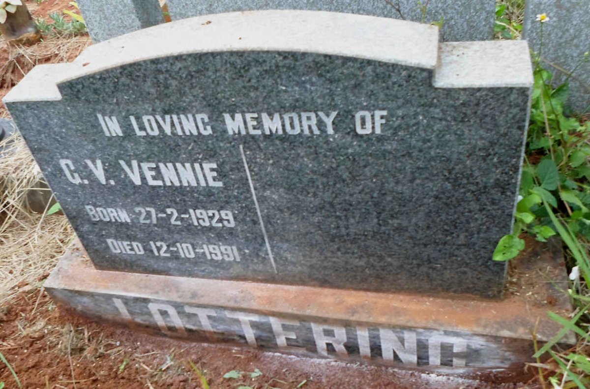 LOTTERING G.V. Vennie 1929-1991