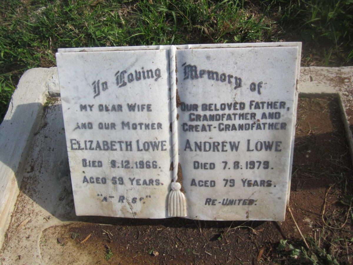 LOWE Andrew -1979 &amp; Elizabeth -1966