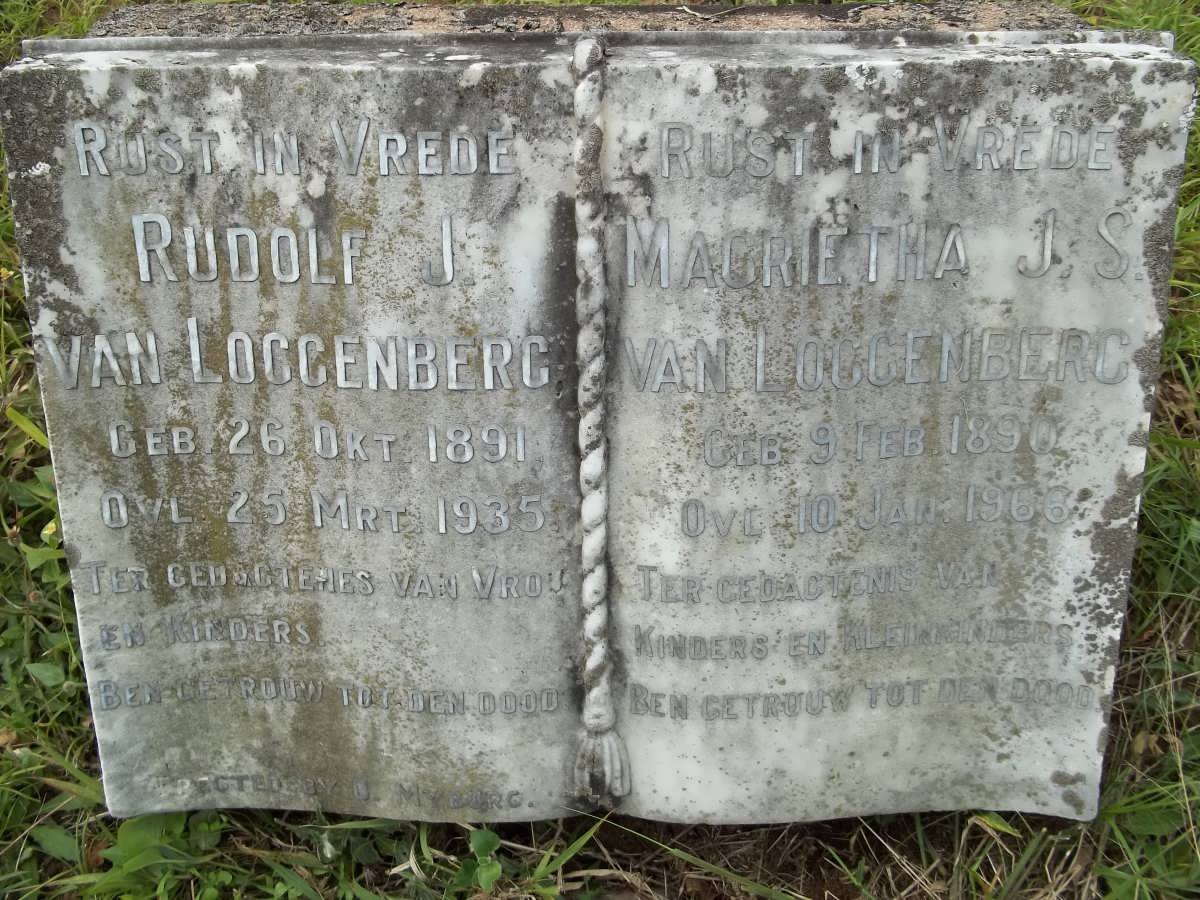 LOGGENBERG Rudolf J., van 1891-1935 &amp; Magrietha J.S. 1890-1966