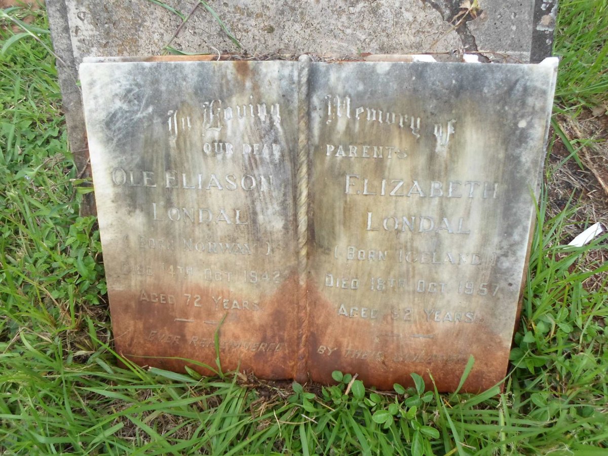 LONDAL Ole Eliason -1942 &amp; Elizabeth -1957