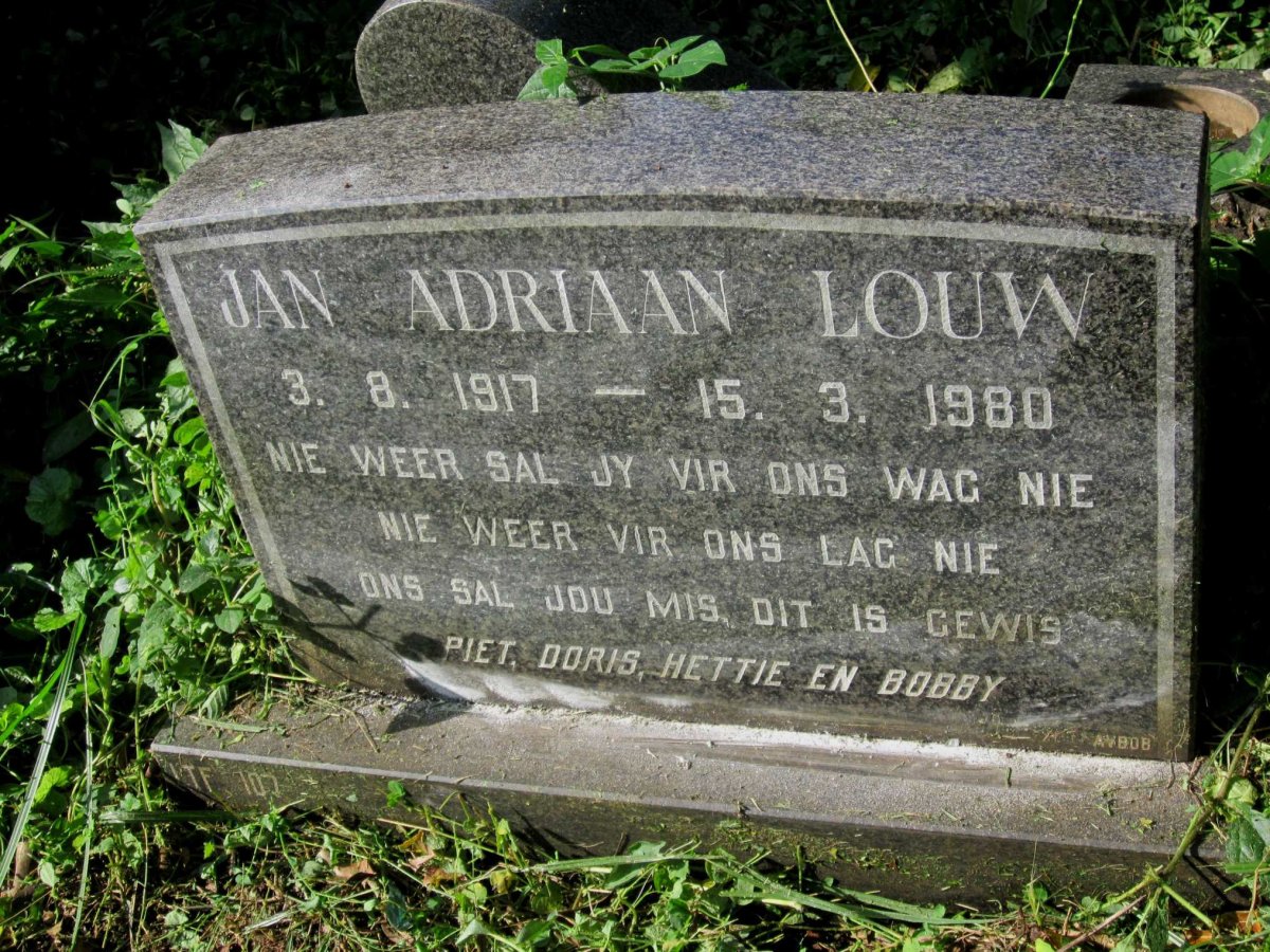 LOUW Jan Adriaan 1917-1980