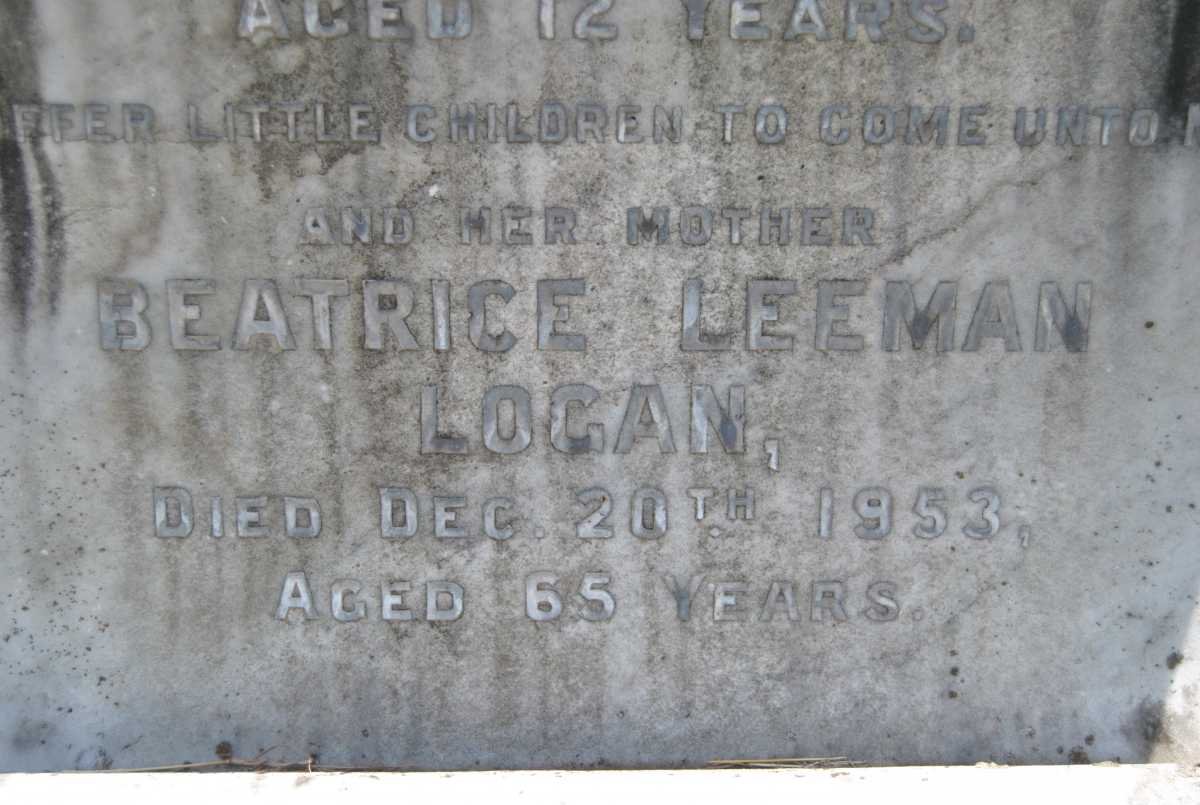 LOGAN Beatrice Leeman -1953