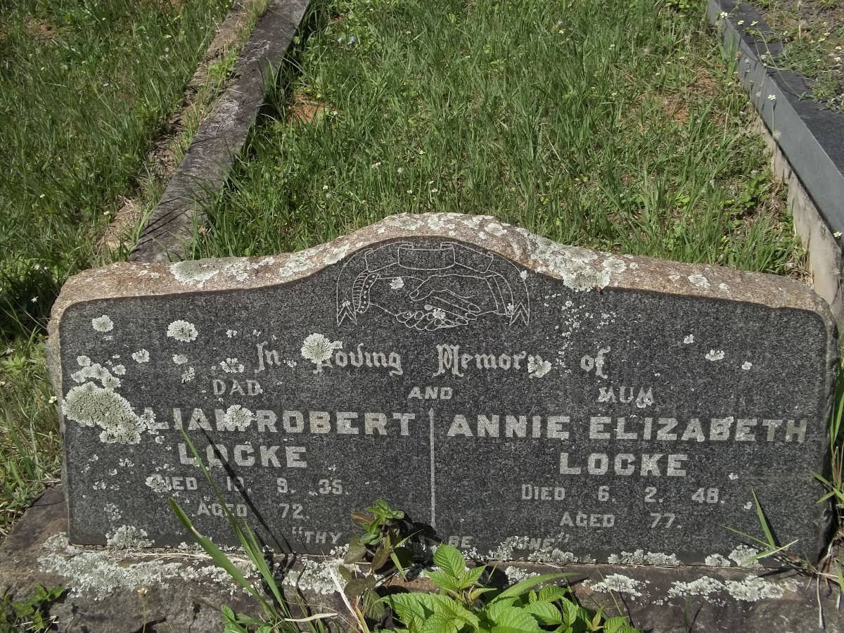 LOCKE William Robert  -1935 &amp; Annie Elizabeth -1948