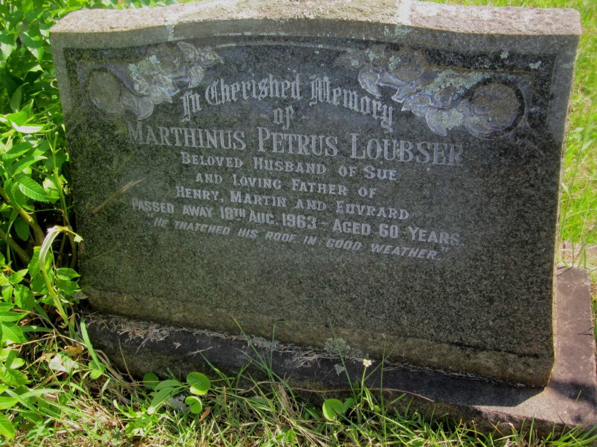 LOUBSER Marthinus Petrus  -1963