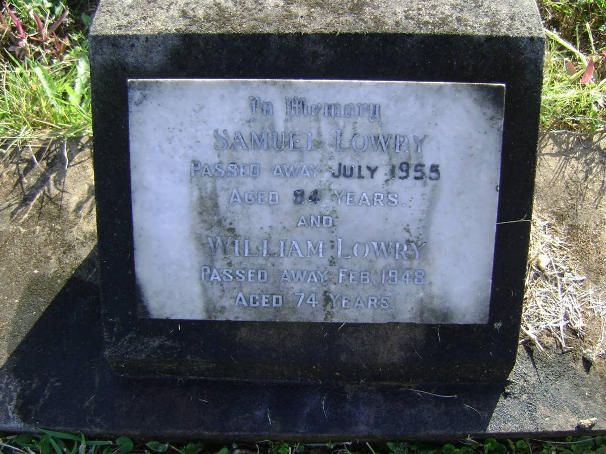 LOWRY Samuel -1955 &amp; William -1948