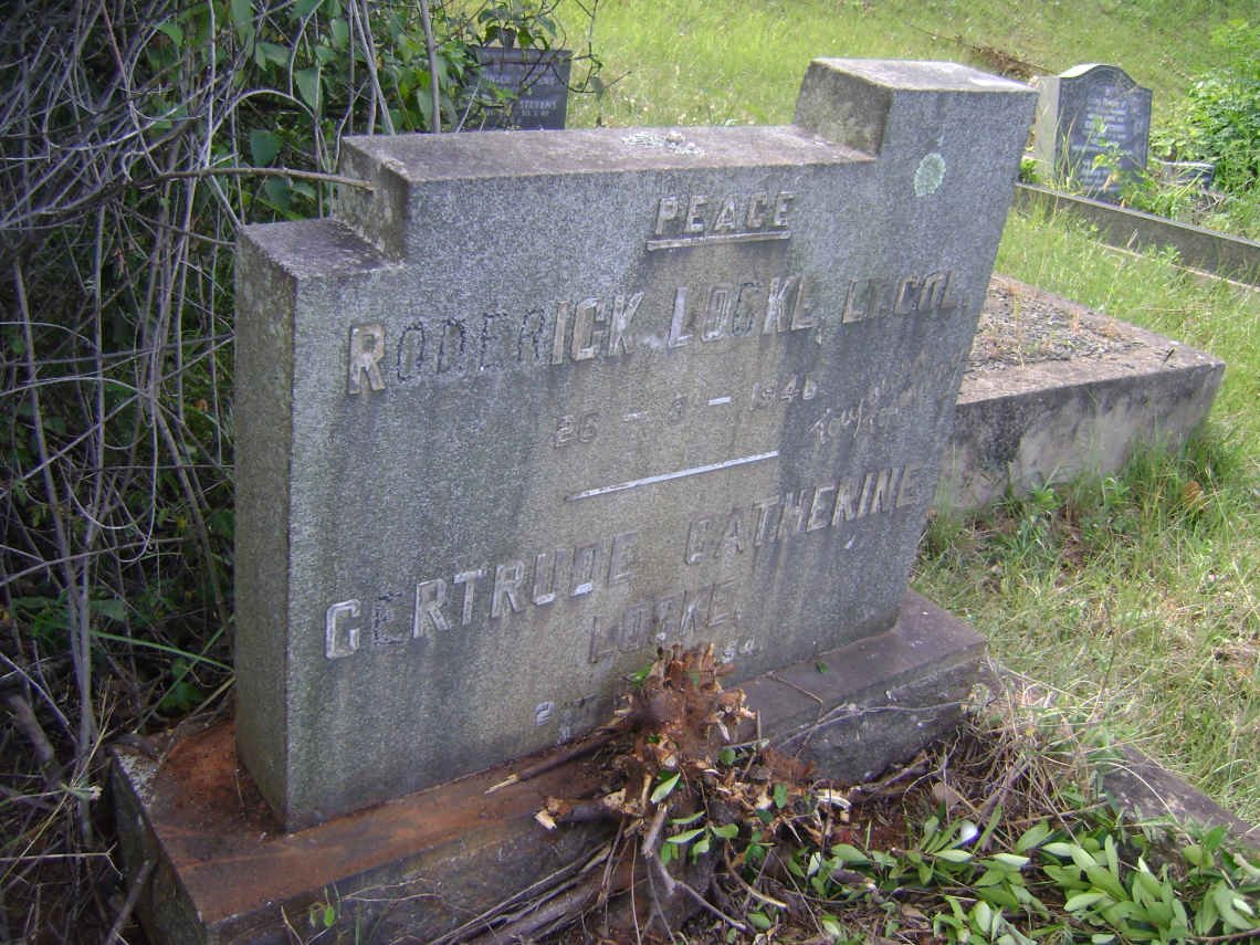 LOCKE Roderick -1946 &amp; Gertrude Catherine -1954