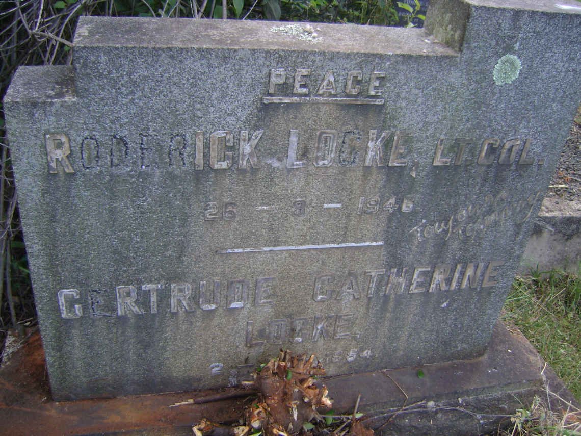 LOCKE Roderick -1946 &amp; Gertrude Catherine -1954