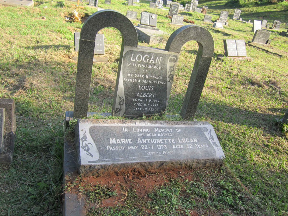 LOGAN Louis Albert 1939-1993 &amp; Marie Antionette -1973