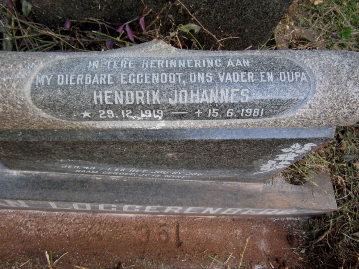 LOGGERENBERG Hendrik Johannes, van 1919-1981