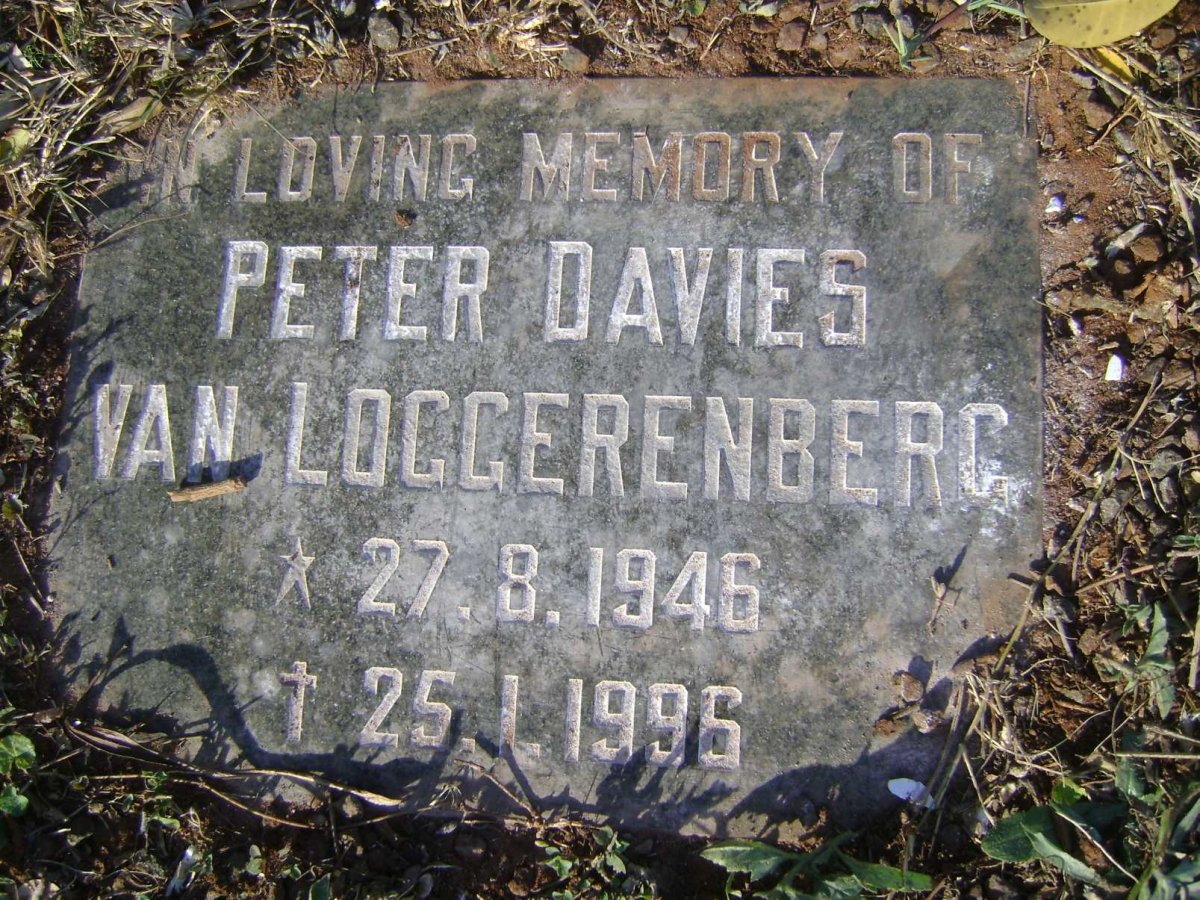 LOGGERENBERG Peter Davies, van 1946-1995