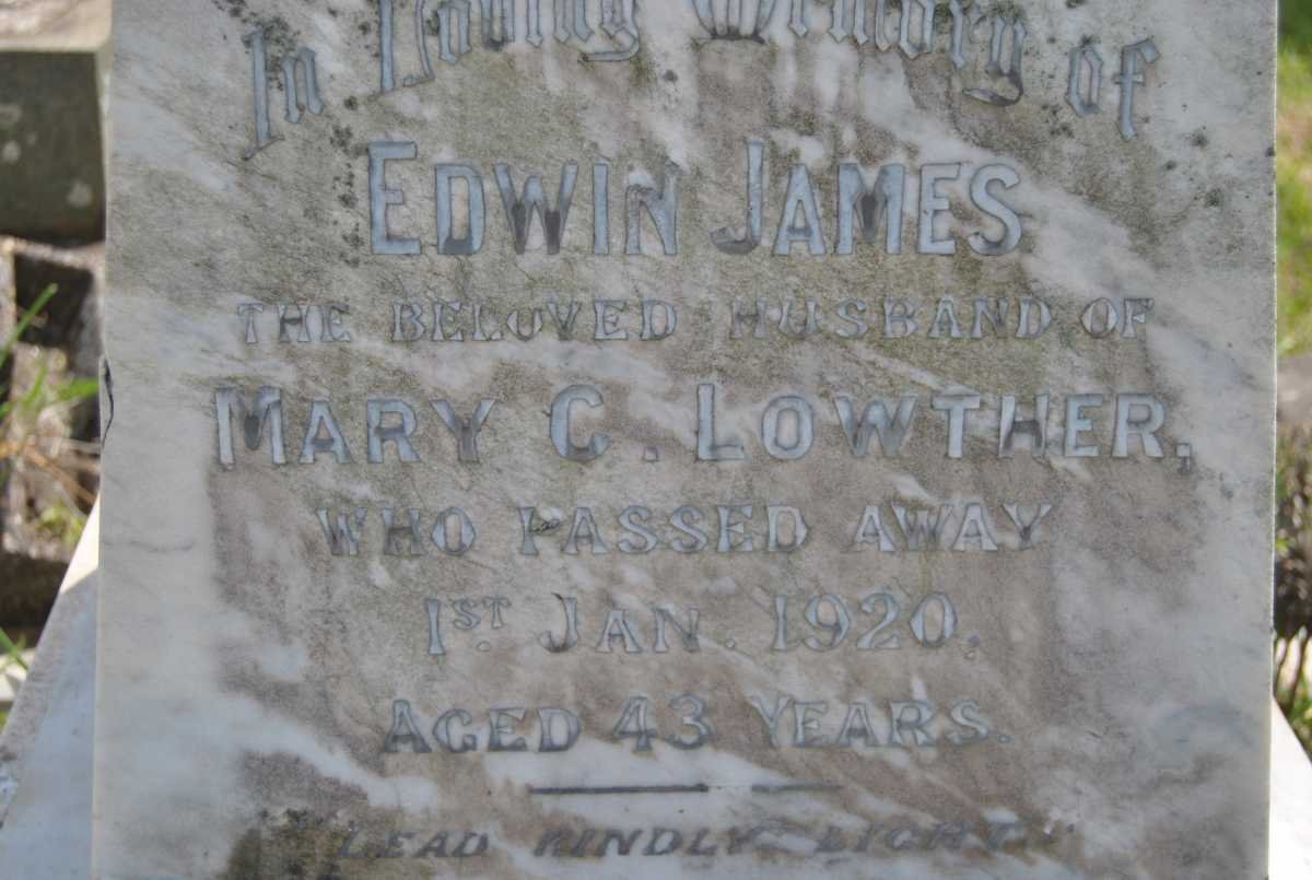 LOWTHER Edwin James -1920