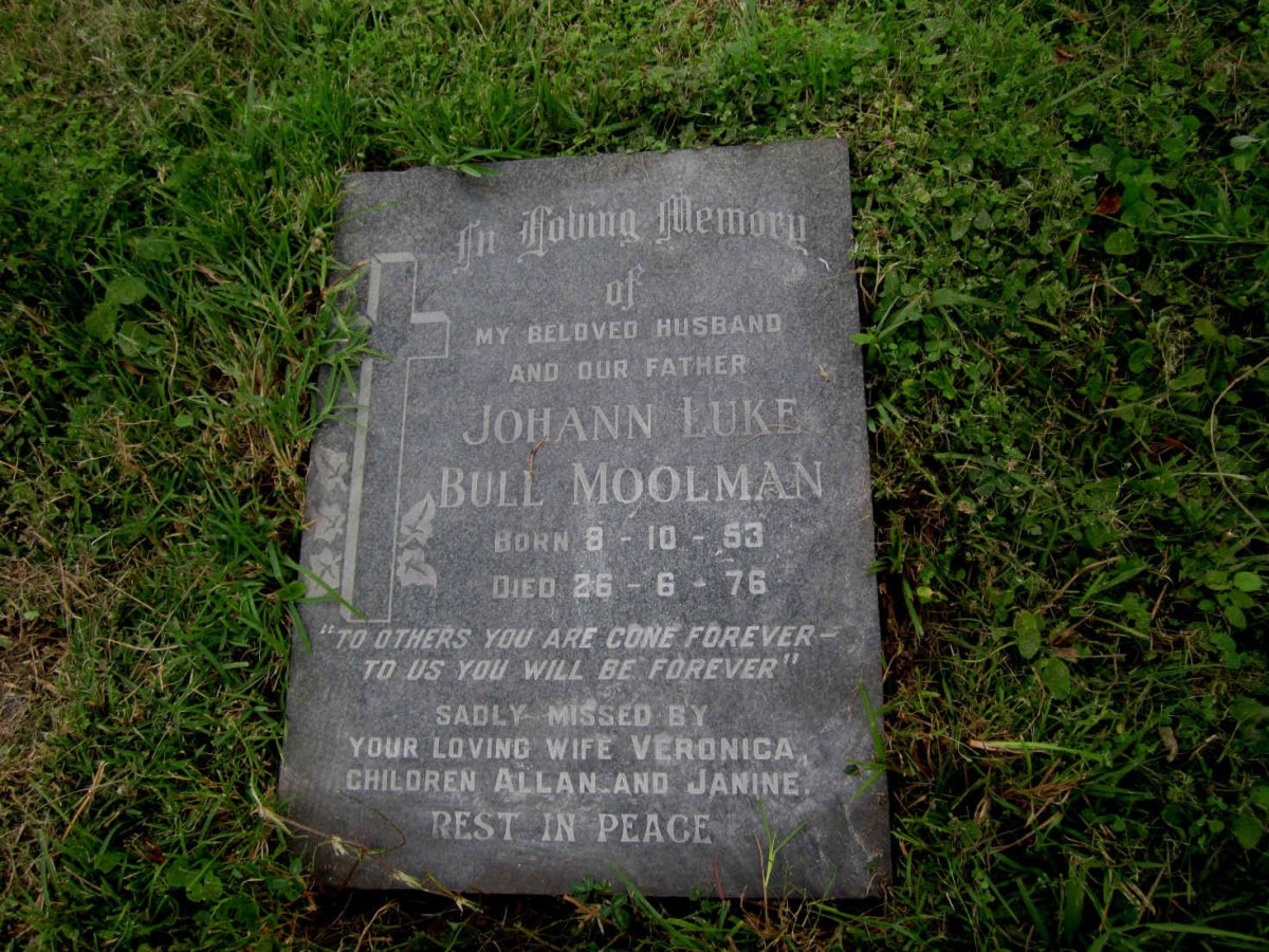 MOOLMAN Johann Luke Bull 1953-1976