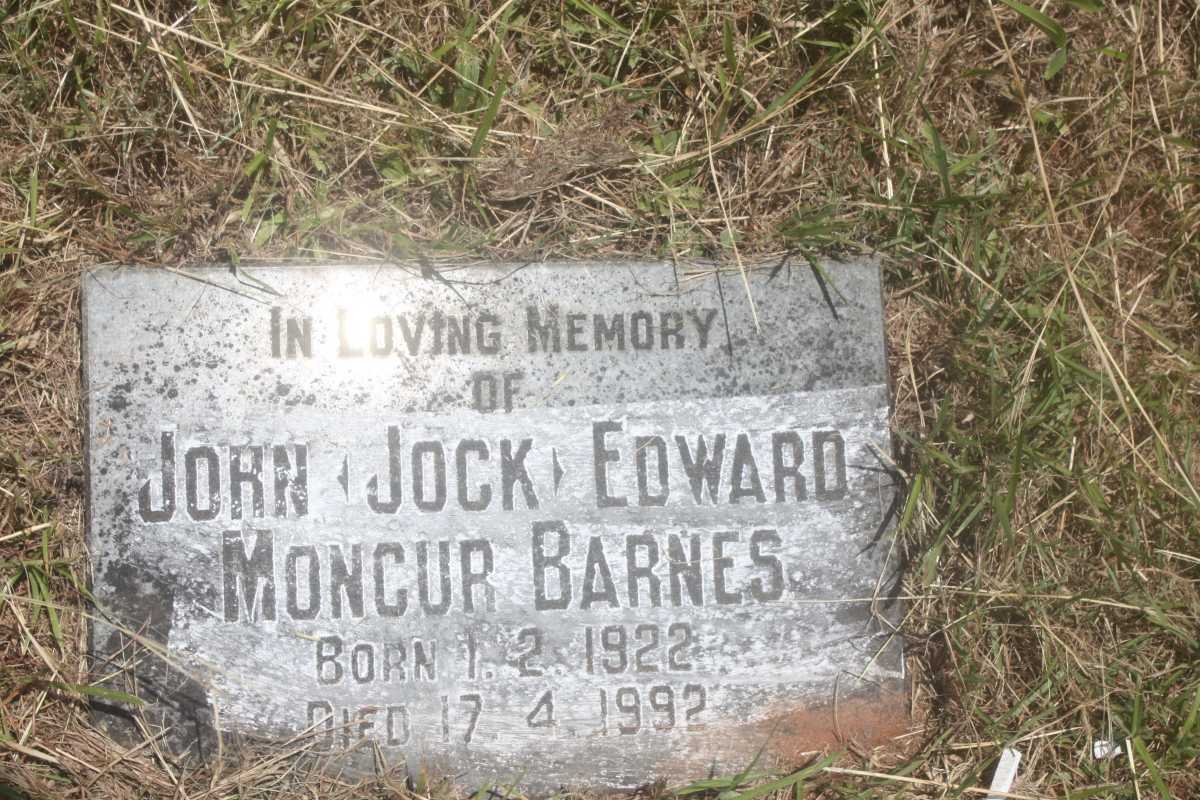 MONCUR BARNES John Edward 1922-1992