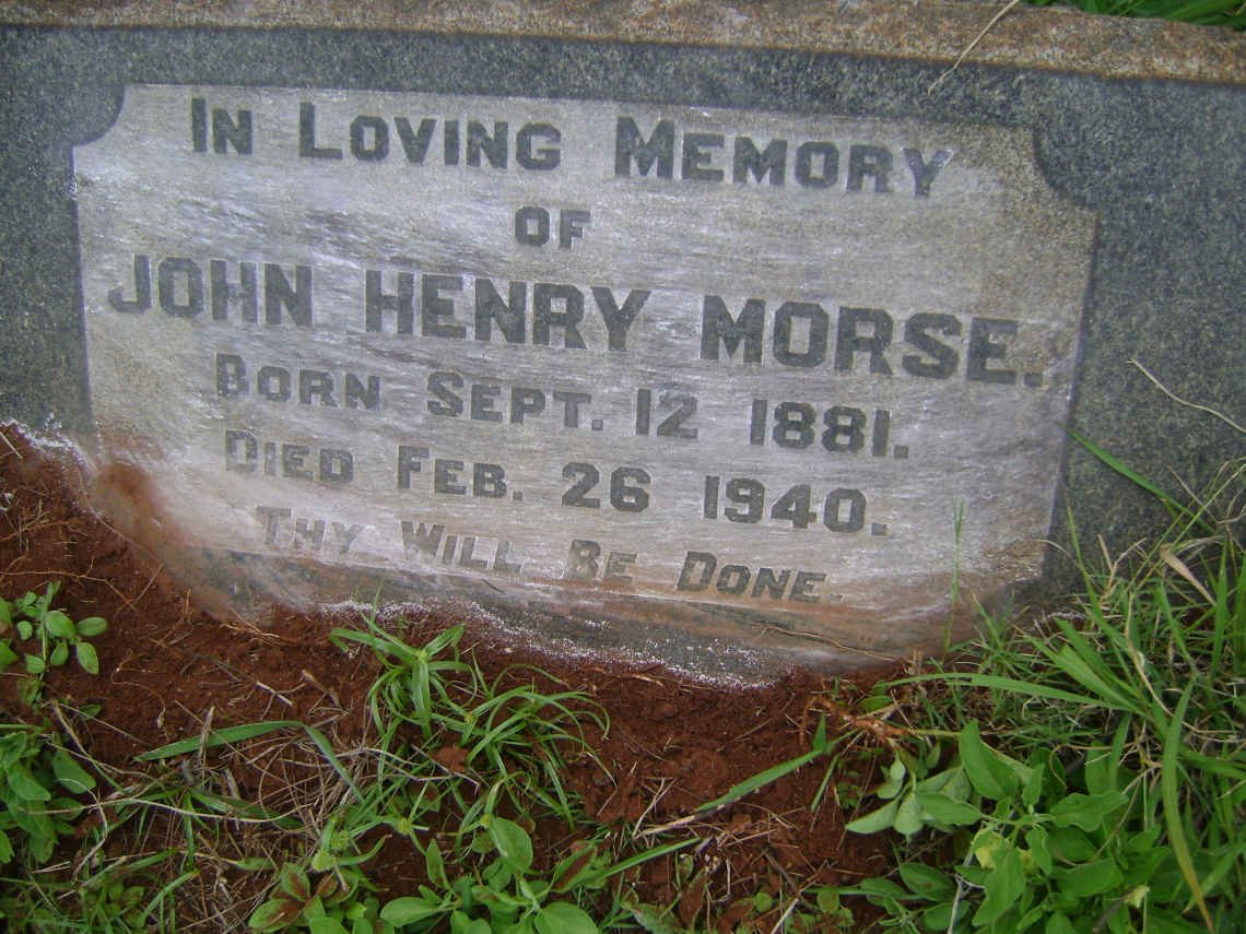MORSE John Henry 1881-1940