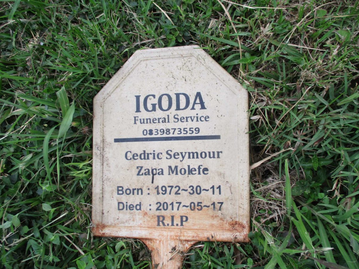 MOLEFE Cedric Seymour Zaca 1972-2017