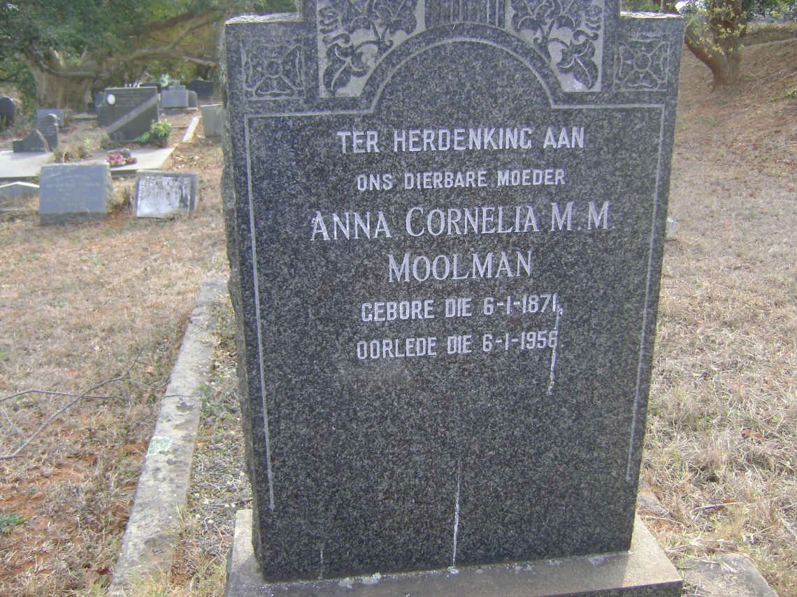 MOOLMAN Anna Cornelia M.M. 1871-1956