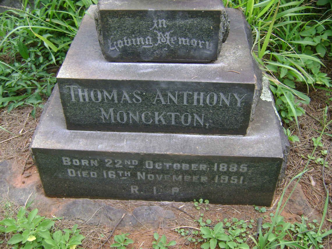 MONCKTON Thomas Anthony 1885-1951