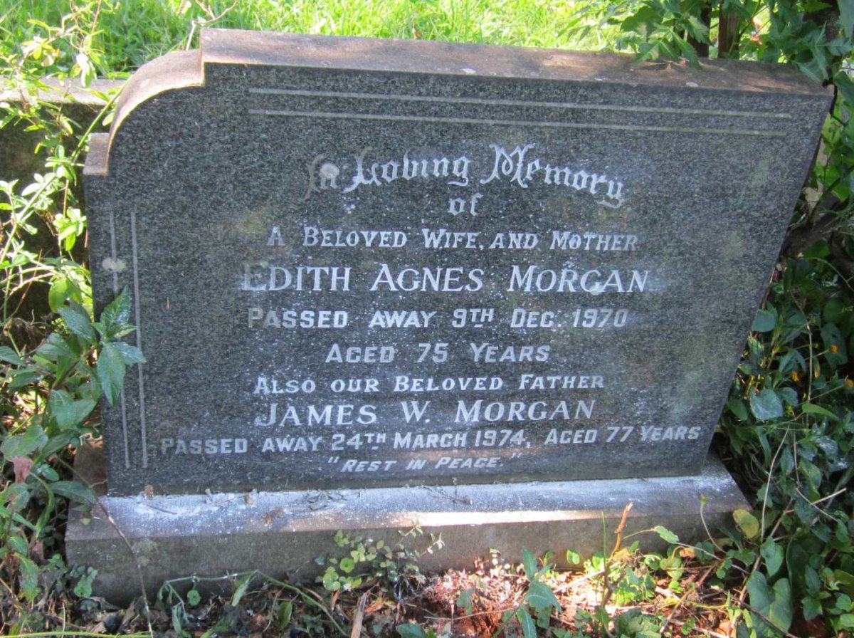 MORGAN James W. -1974 &amp; Edith Agnes -1970