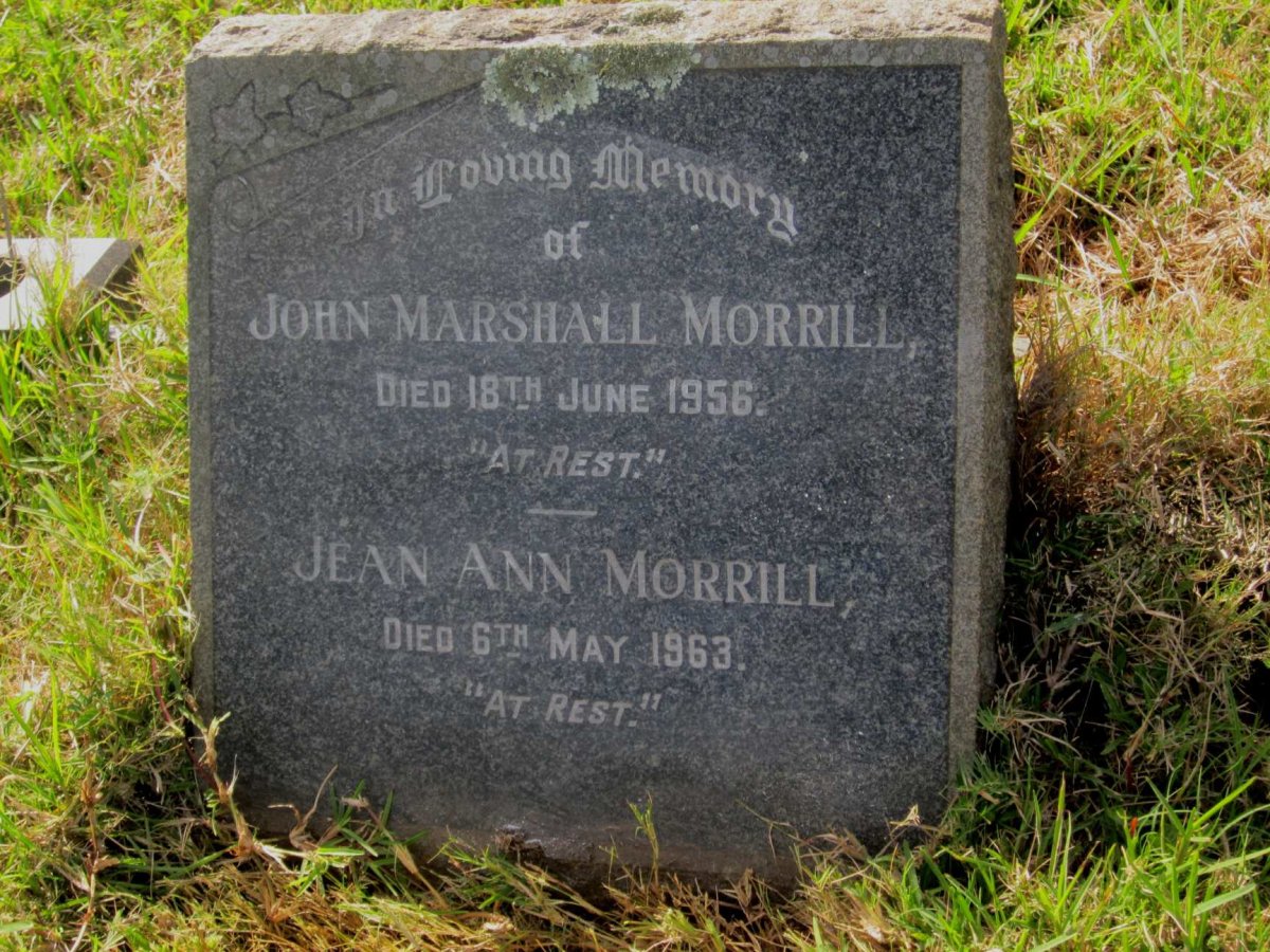 MORRILL John Marshall -1956 &amp; Jean Ann -1963
