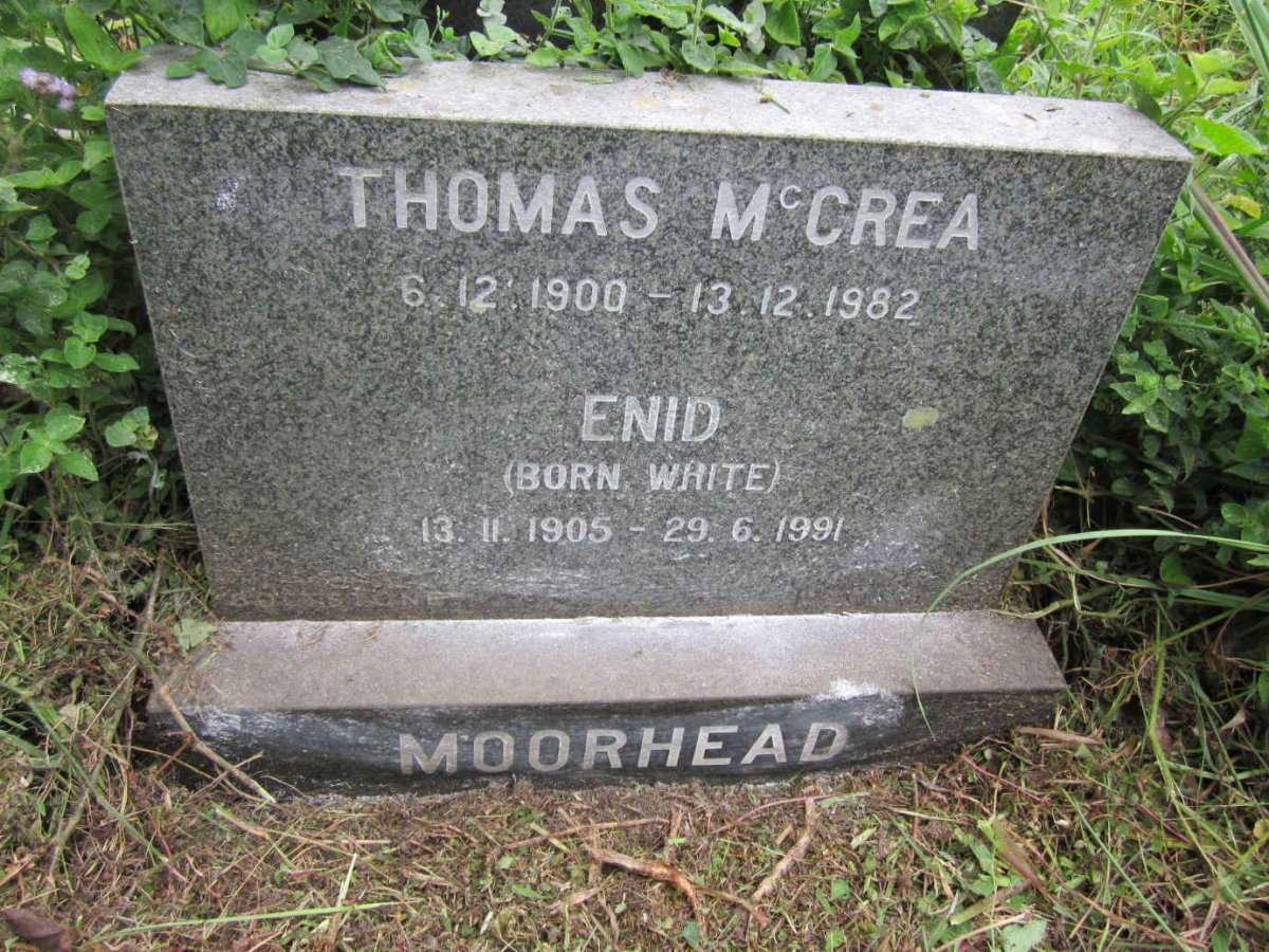MOORHEAD Thomas McCrea 1900-1982 &amp; Enid WHITE 1905-1991