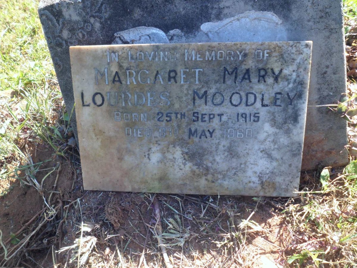 MOODLEY Margaret Mary Lourdes 1915-1960