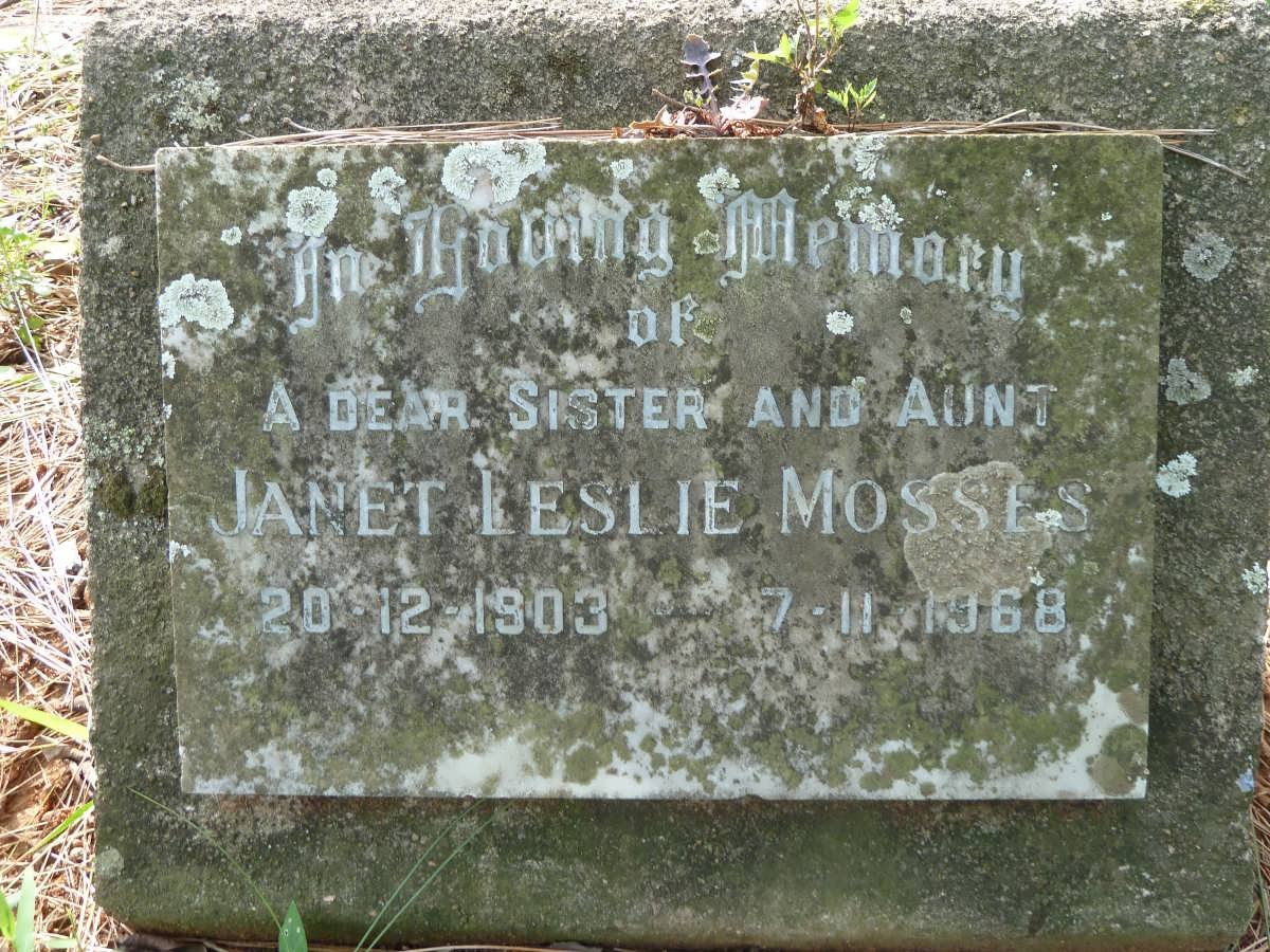 MOSSES Janet Leslie 1903-1968