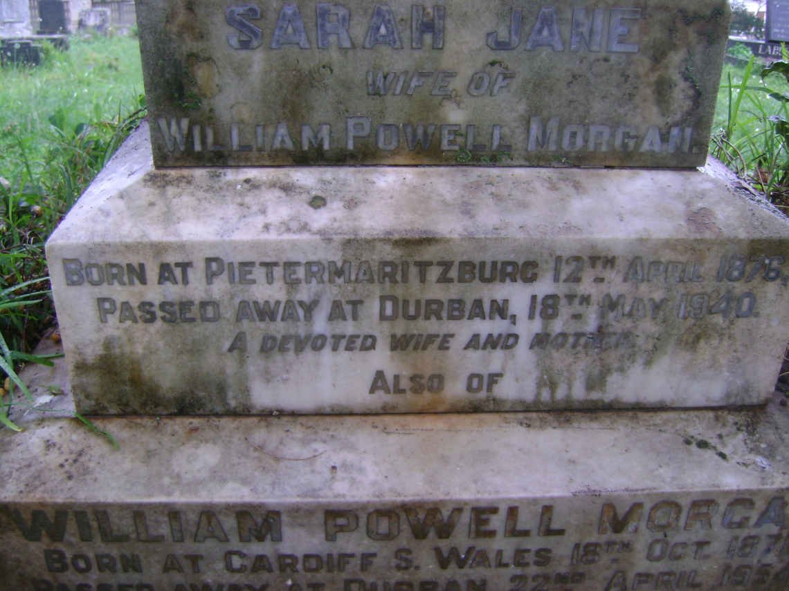 MORGAN Wiliam Powell 1871-1954 &amp; Sarah Jane 1876-1940
