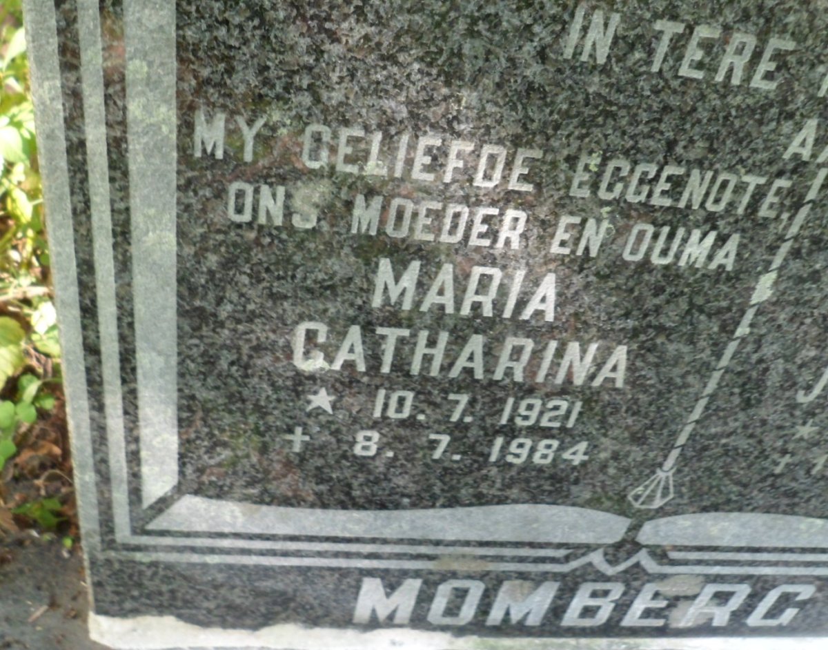 MOMBERG Maria Catharina 1921-1984