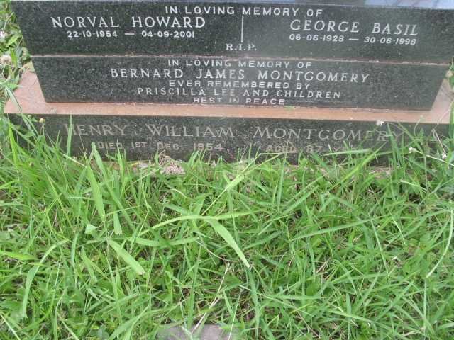 MONTGOMERY Norval Howard 1954-2001 :: MONTGOMERY George Basil 1928-1998 :: MONTGOMERY Bernard James