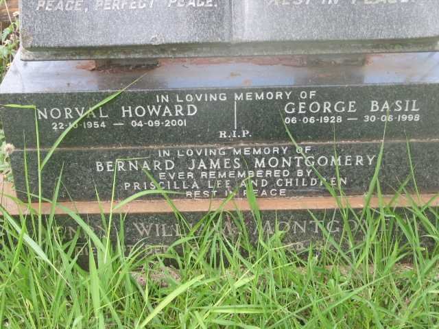 MONTGOMERY Norval Howard 1954-2001 :: MONTGOMERY George Basil 1928-1998 :: MONTGOMERY Bernard James
