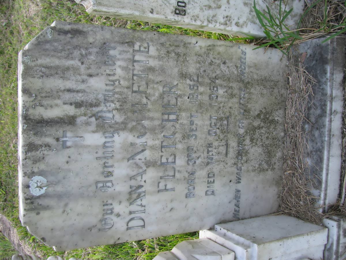 MOORE Jeanette Elizabeth 1958-1990 :: FLETCHER Diana Nicolette 1952-1954 :: FLETCHER Thomas William Nicholas 1914-1999