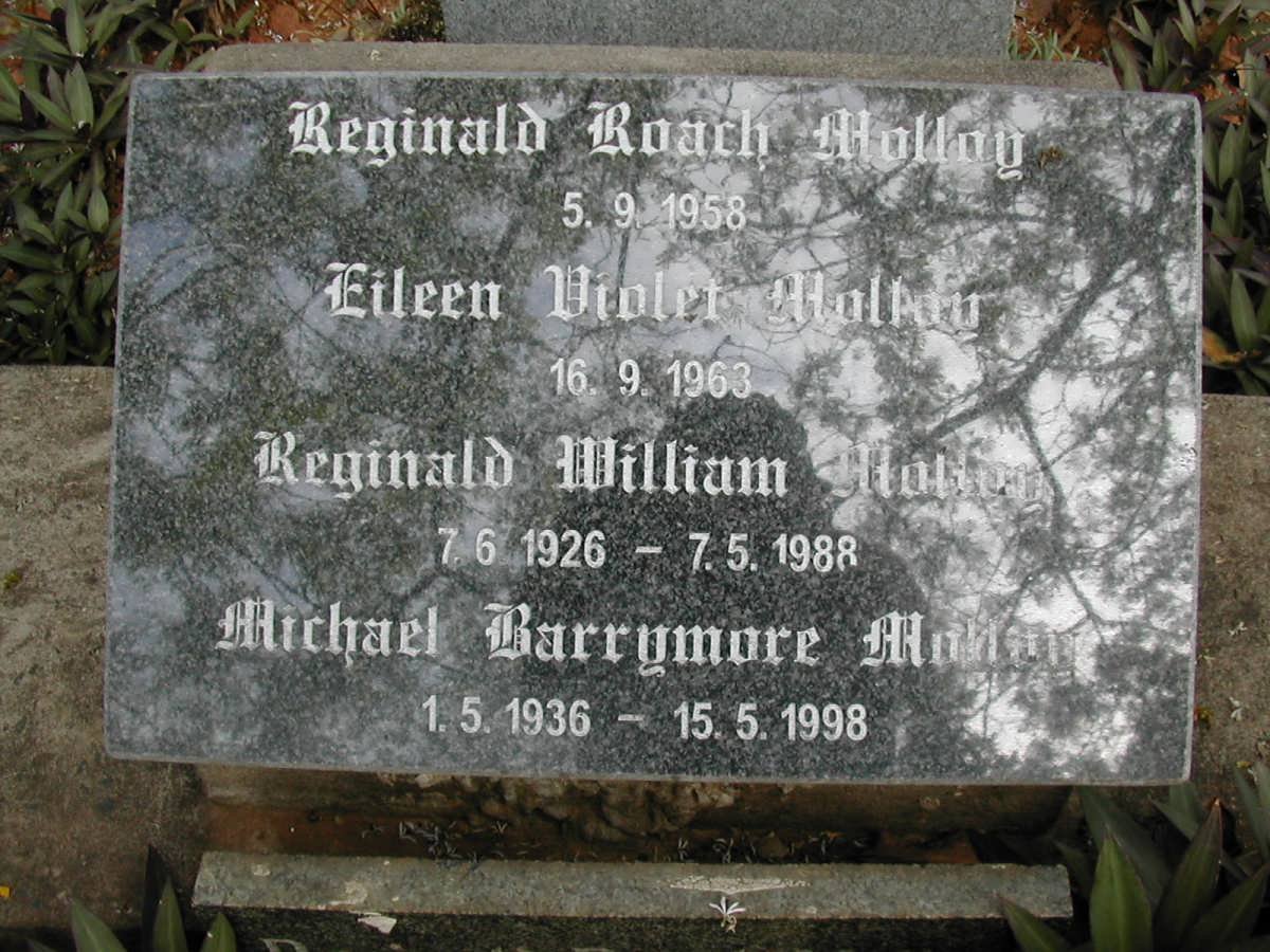 MOLLOY Reginald Roach -1958 :: MOLLOY Eileen Violet -1963