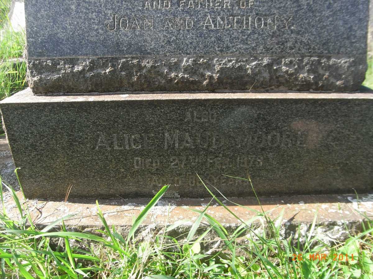MOORE Percy Harry Evelyn -1956 &amp; Alice Maud -1979