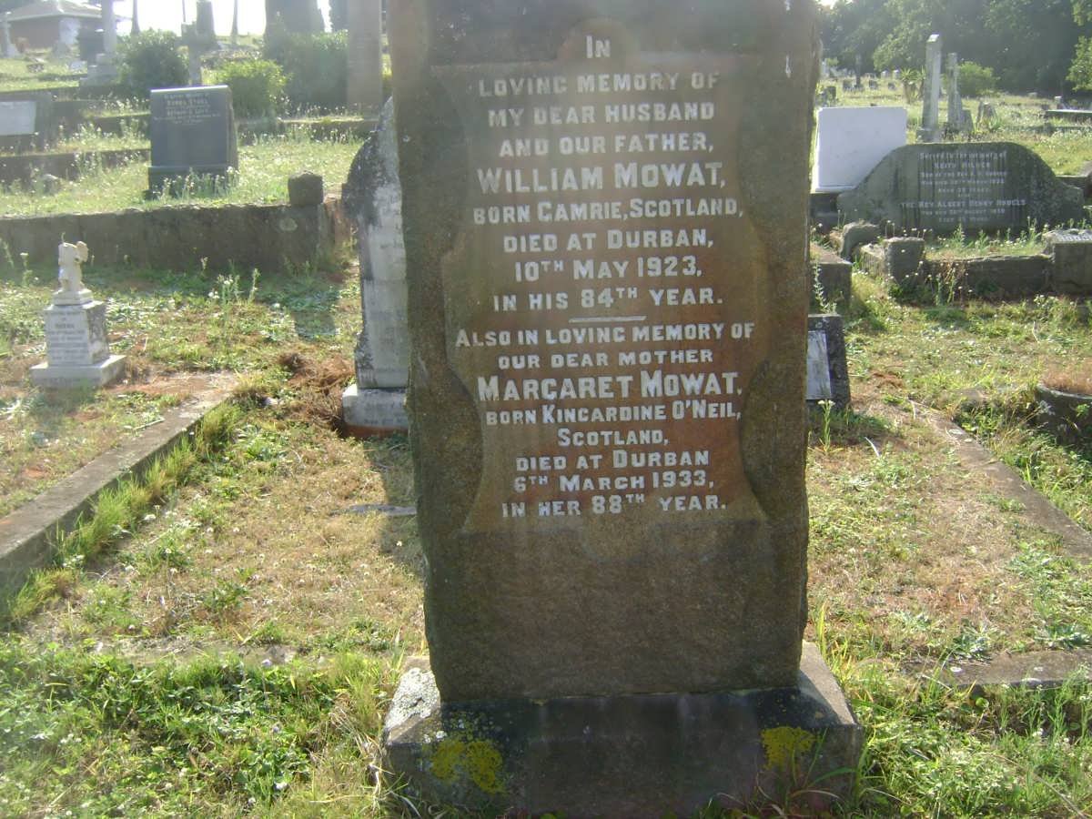 MOWAT William -1923 &amp; Margaret -1933