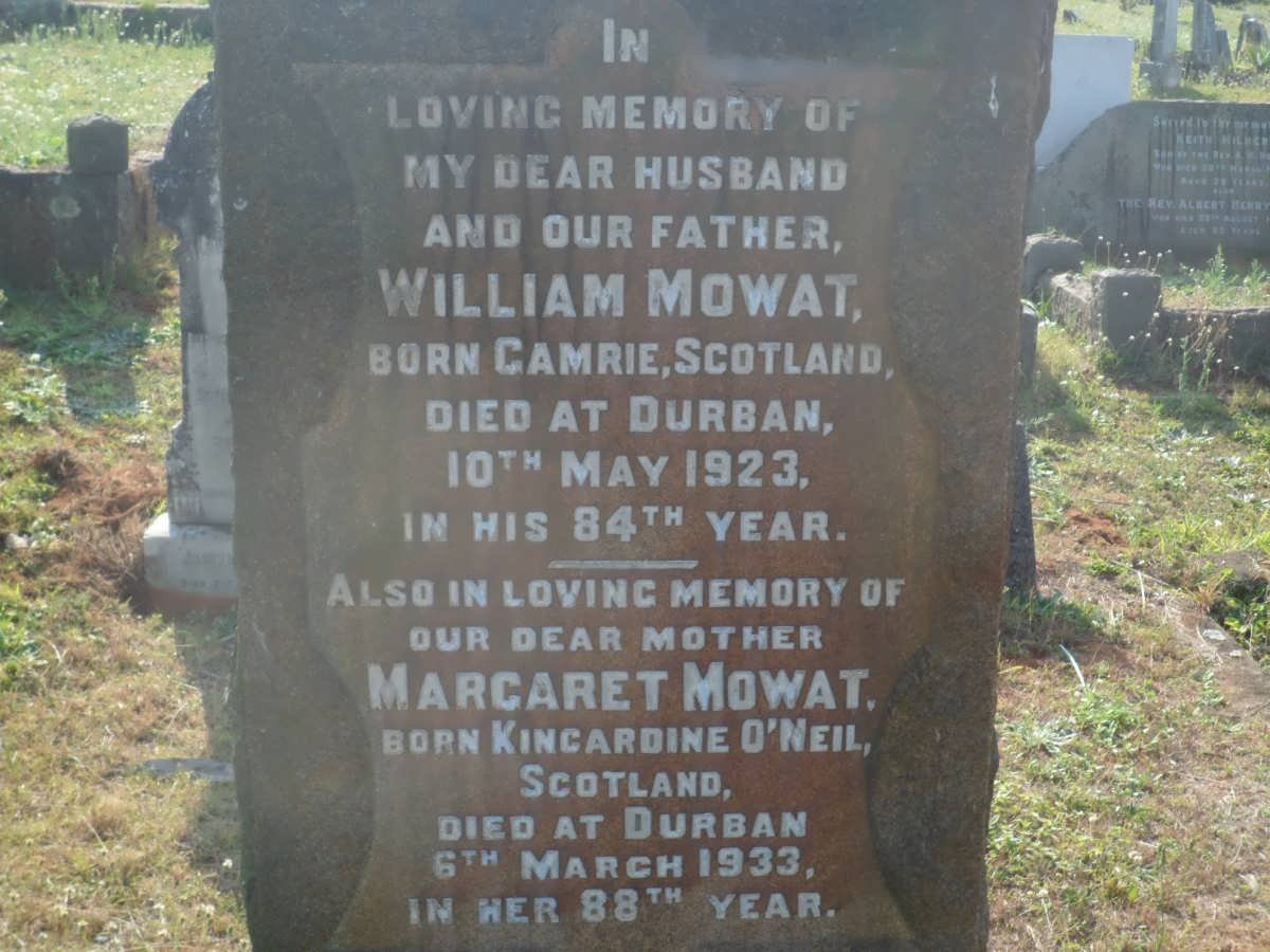 MOWAT William -1923 &amp; Margaret -1933 