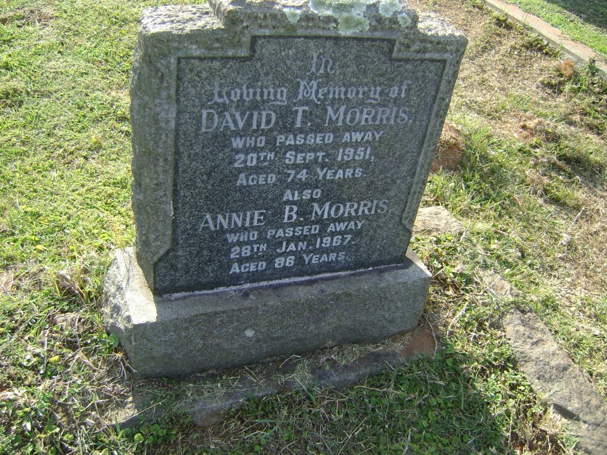 MORRIS David T. -1951 &amp; Annie B. -1967