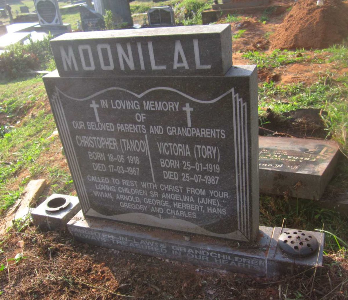 MOONILAL Christopher 1918-1967 &amp; VIctoria 1919-1987